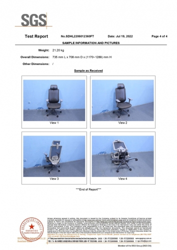 MS9006 BIFMA TEST REPORT SDHL2206012360FT